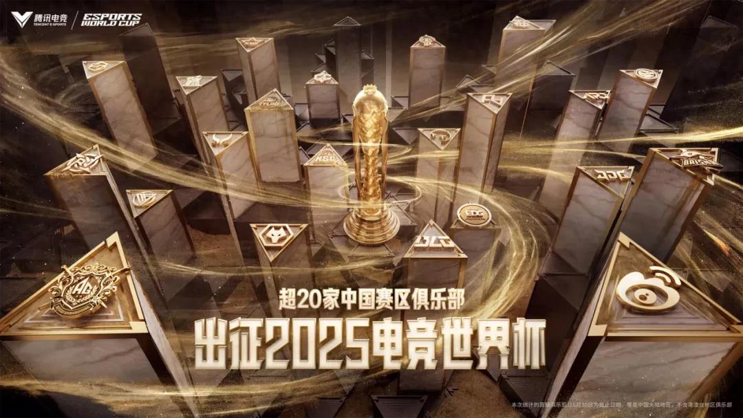 从边缘参与到全面上桌，超20家中国俱乐部出征2025电竞世界杯